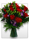 Desire - Red Roses & Berries Bouquet